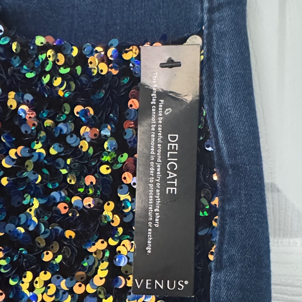 Sequin Embellished Jeans - Picture 2 of 4